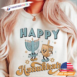 Happy Hanukkah Sublimation T shirt 1