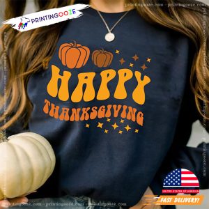 Happy Thanksgiving Cheetah Pumpkin T shirt