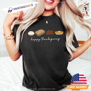 Happy Thanksgiving Turkey Comfort Colors T-shirt 1