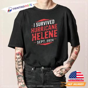 I Survived Hurricane Helene Sept 2024 Funny achievement shirt 3