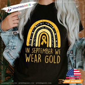 In September We Wear Gold Childhood Cancer Awareness T Shirt 3