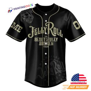 Jelly Roll The Beautifully Broken Tour Personalized Baseball Jersey 2