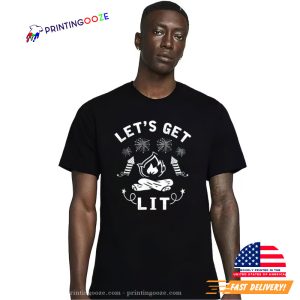 Let's Get Lit Funny Bonfire Night Tshirt 1