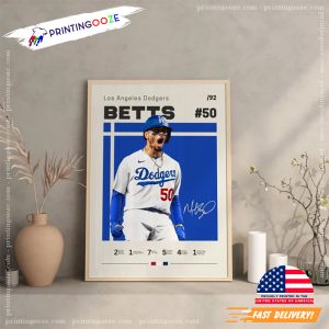 Los Angeles Dodgers Betts Baseball Poster 1