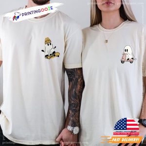 Matching Couple Cute Ghost Halloween Shirt 1