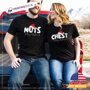 Merry Christmas Chest And Nuts Funny Couple Matching T shirt 1