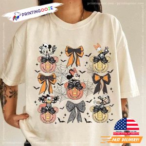 Mickey And Friends Coquette Bow Halloween Comfort Colors Tee 1