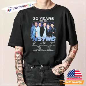 NSYNC 30 Years 1995 2025 Thank You For The Memories T Shirt 2