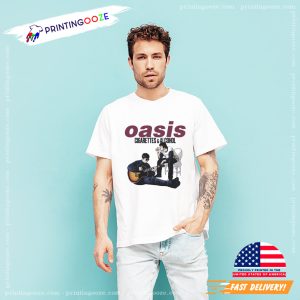 Oasis Cigarettes And Alcohol Guitar T- shirts 1