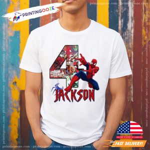 PERSONALIZE Name And Age Spiderman T shirt 1