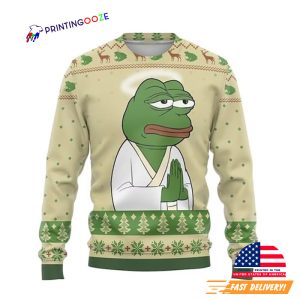 Pepe The Frog Angel Funny Christmas Ugly Sweater