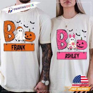 Personalized Boo Spooky Couple Halloween T-Shirt