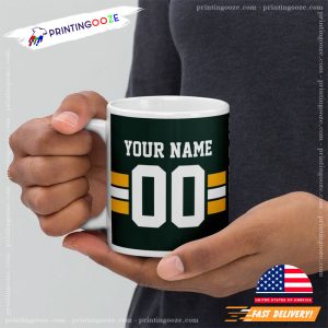 Personalized Green Bay Name & Number Football Mug