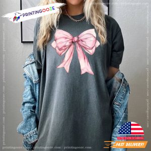 Pink Coquette Bow Comfort Colors Shirt 3