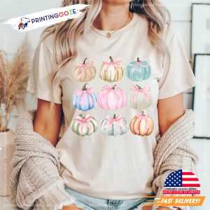 Preppy Pumpkins Grandmillennial Style Shirt 3