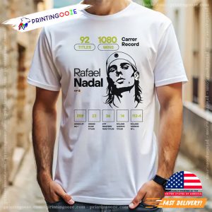 Rafael Nadal Career Records T Shirt 1