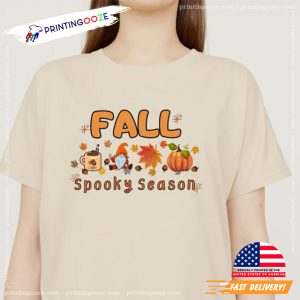 Retro Fall Spooky Season Halloween Thanksgiving Shirt 2