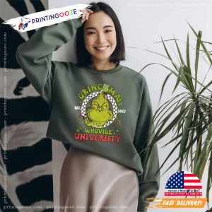 Retro Grinchmas Christmas Whoville University Shirt 3