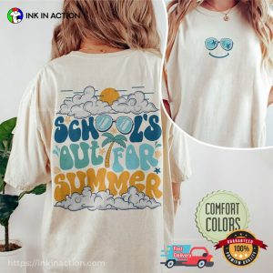 School's Out For Summer Groovy Summer Time Comfort Colors T shirt 3