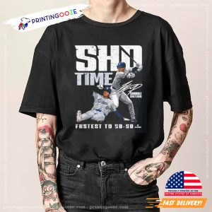 Shotime Fastest to 50 50 Shohei Ohtani Signature Shirt 1