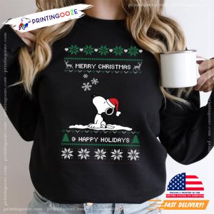 Snoopy Merry Christmas And Happy Holidays Shirt 5