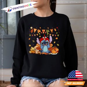 Stitch Happy Happy Thanksgiving T shirt 2