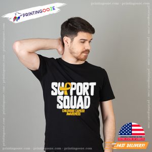 Support Squad Childhood Cancer Awareness T Shirt 3