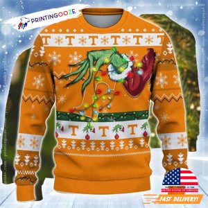 Tennessee Volunteers Grinch Hand Christmas Ugly Sweater 2