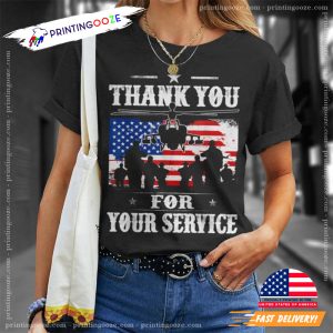 Thank You For Your Service Patriotic Veterans Day T Shirt 1