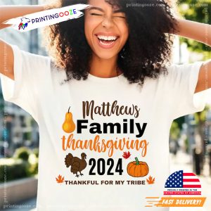 Thanksgiving Family 2024 Thankful For My Tree T shirt 2