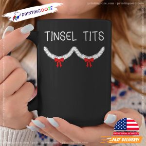 Tinsel Tits Christmas Humor Adults Coffee Mug 2