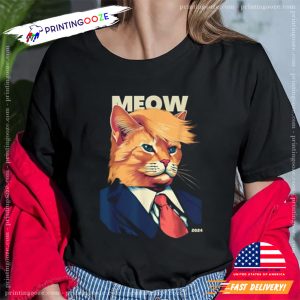 Trump as a Cat Funny MEOW 2024 Shirt 3