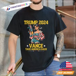 Trumpmania Vance Trump Vance Girls 2024 Vote Trump USA Flag T Shirt 3