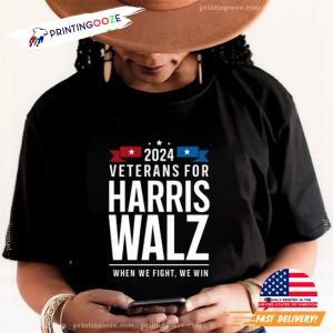 Veterans For Harris Walz 2024 Presidential Unisex T shirt 3