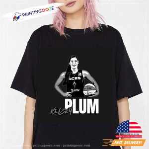 Vintage Basketball Kelsey Plum BW Style Unisex T Shirt 4