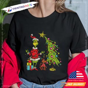 Vintage Grinch christmas tree shirt 2