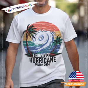 Vintage I Survived Hurricane Milton 2024 Graphic T-shirt 1