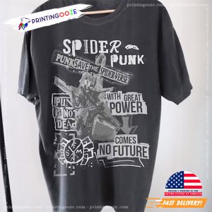 Vintage Styled Spider Punk T Shirt