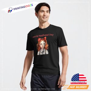 World Redhead Day Cute Girl Portrait T shirt 1