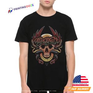 Aerosmith Skull Livin On The Edge T Shirt 3