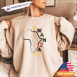 African Black Kwanzaa Map Shirt