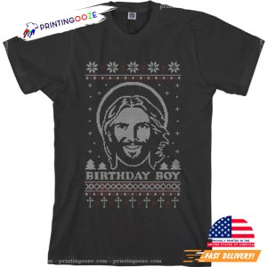 Birthday Boy Jesus ugly christmas tee shirts 1