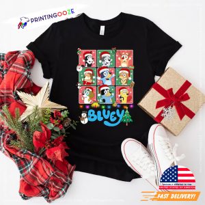 Bluey Family Movie Christmas Cartoon Shirt