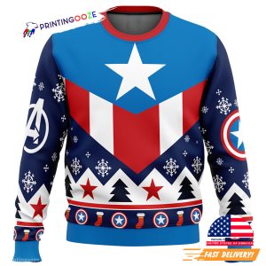 Captain America Ugly Christmas Sweater 2