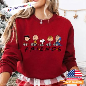 Charlie Brown Snoopy Friends Christmas Gift Idea T-Shirt