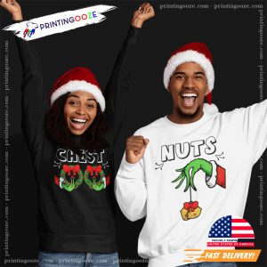 Chest Nut Couples Christmas Matching Shirts