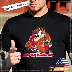 Chicago Bulls Taz Tasmanian Devil Basketball T shirt 2