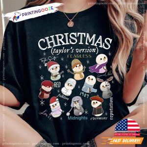 Christmas Taylor's Version Snowman T shirt 3