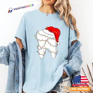 Christmas Teeth Comfort Colors Tee, Xmas Dentist Gift 2