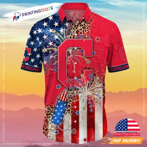 Cleveland Indians MLB 4th Of July Independence Day Hawaiian Shirt 2